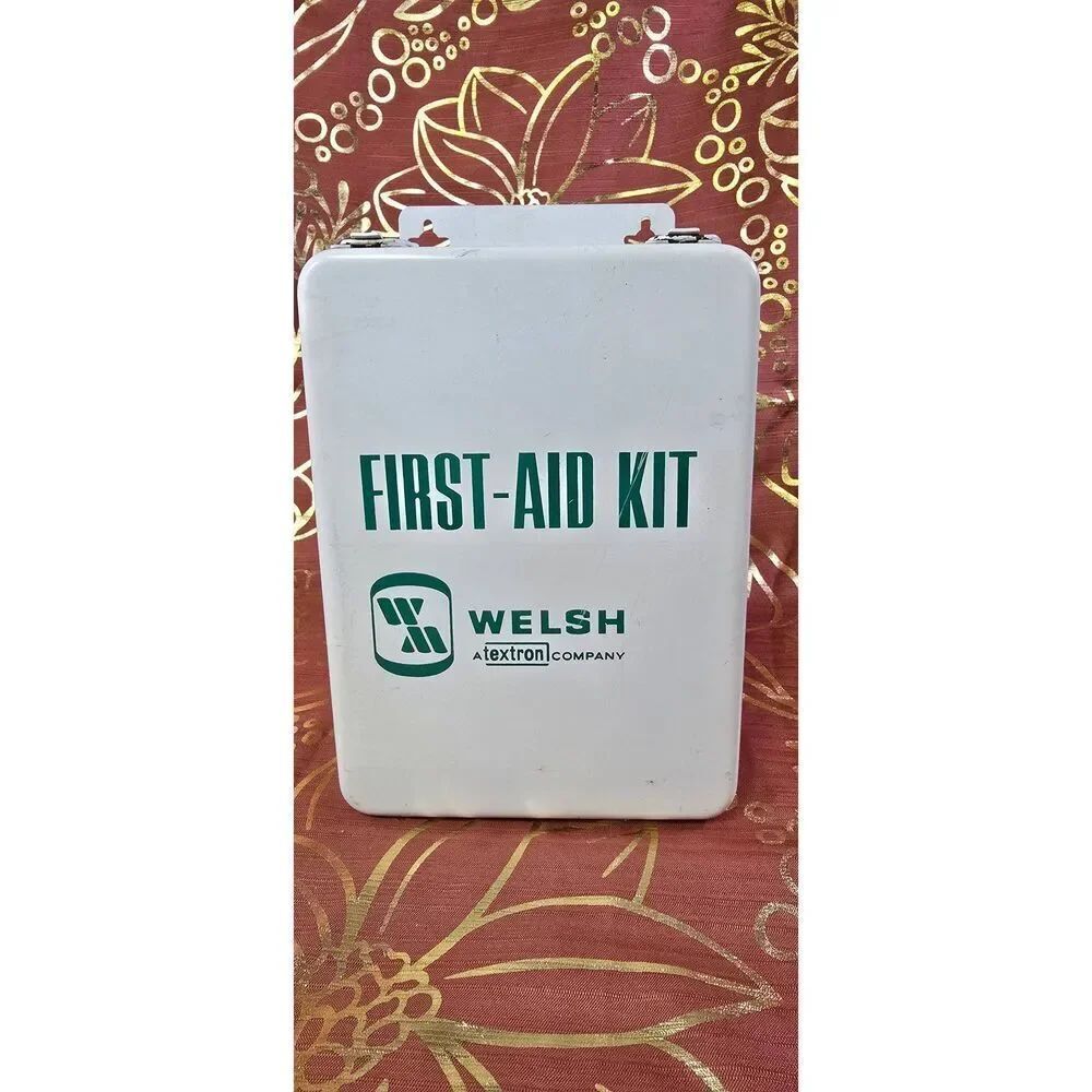 Vintage Welsh First Aid Kit Metal Case